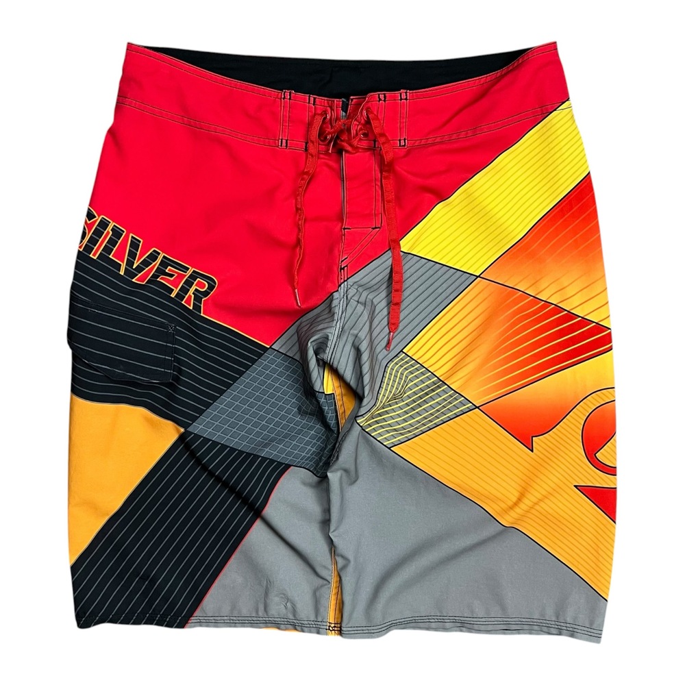 Vintage Y2K Quiksilver Colorblock Surf Boardshorts - 34”